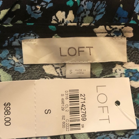 Loft Floral Flutter Tie Waist Jumpsuit - Picture 9 of 10